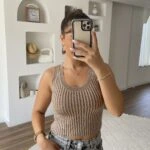 U YAKA AKORDİON TRİKO ATLET - BEJ