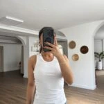 U YAKA KALIN ASKI PAMUK MODAL LİKRALI ATLET - BEYAZ