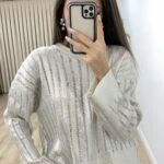 VARAK BASKI DELİKLİ TRİKO - HAM EKRU