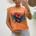 VATKALI FEARLESS BASKI TİŞÖRT - ORANGE