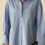 VİSKON SALAŞ BASİC GÖMLEK - MAVİ