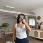 YAKA ÇITÇIT MODAL PAMUK ATLET - BEYAZ