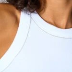 YAKA KOL ZİNCİR ŞERİT FİTİLLİ PAMUK ATLET - BEYAZ