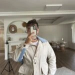 YAKA VE SIRT JEAN DETAY BEL BÜZGÜ KAPAK CEP VİSKON TRENÇ - TAŞ