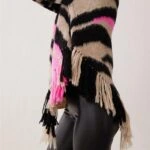 YAN ETEK UCU PÜSKÜL RENK GEÇİŞLİ SALAŞ KAZAK - VİZON