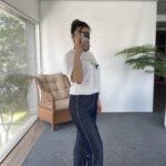 YAN ZİNCİR ŞERİT DUBLE PAÇA TENSEL PANTOLON - MAVİ