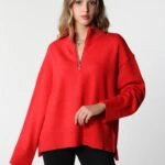 YARIM BALIKÇI FRMUARLI KAZAK - KIRMIZI