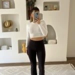 YÜKSEK BEL İSPANYOL OYSHO TAYT - SİYAH