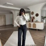 YÜKSEK BEL LİKRALI STRAIGHT JEAN - FÜME