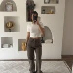 YÜKSEK BEL STRAGHT JEAN - HAKİ