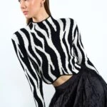ZEBRA DESEN BEL ASİMETRİ VATKALI KAZAK - ZEBRA