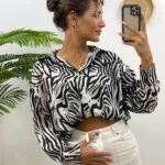 ZEBRA DESEN SATEN GÖMLEK - ZEBRA