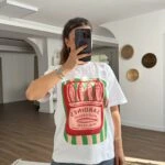 ZR MARKA BALIK BASKI PAMUK TİŞÖRT - BEYAZ