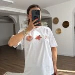 ZR MARKA DENİZ YILDIZ BASKI PAMUK TİŞÖRT - BEYAZ