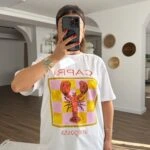 ZR MARKA ISTAKOZ BASKI PAMUK TİŞÖRT - BEYAZ