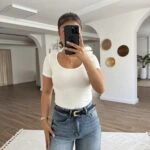 ZR MARKA YÜKSEK BEL JEAN ŞORT - MAVİ