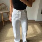 WİDE LEG LİKRALI JEAN - BEYAZ
